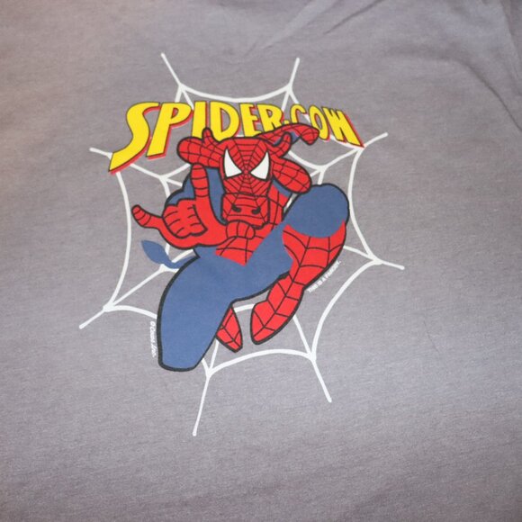 Spider-Cow Graphic Tee Shirt XL Grey โ Printed in Canada โ Canadian Brand. Funny - Picture 1 of 7